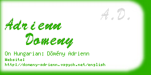 adrienn domeny business card