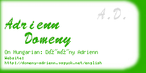 adrienn domeny business card